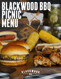 Blackwood BBQ 2017 Full Picnic Menu