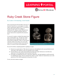 Ruby Creek Stone Figure - Royal BC Museum Learning Portal