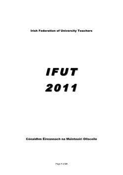 2011 Annual Report - Irish Federation of University Teachers