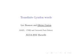 Transfinite Lyndon words