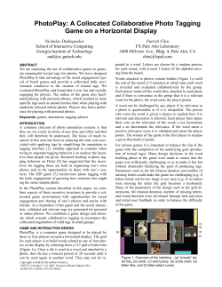 PhotoPlay: A Collocated Collaborative Photo Tagging Game on a