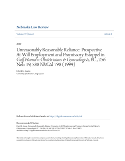 Unreasonably Reasonable Reliance: Prospective At