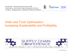 Order and Truck Optimization: Increasing Sustainability and