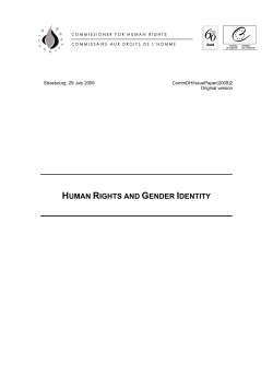 Human Rights and Gender Identity - Coe