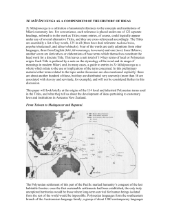Te Mātāpunenga as a Compendium of the History of