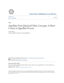 Appellate Fruit Salad and Other Concepts: A Short