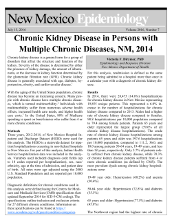 Chronic Kidney Disease in Persons with Multiple Chronic Diseases