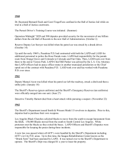 1960-1969 - Los Angeles County Sheriff`s Department