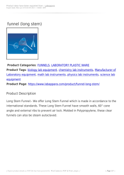 funnel (long stem) - Manufacturer of Laboratory equipment, physics