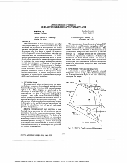 A three degree of freedom micro-motion in-parallel