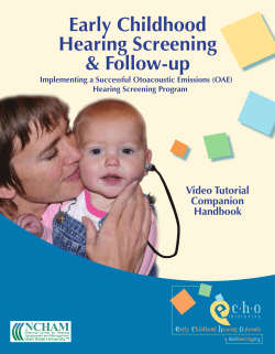 Hearing Screening Program: Video Tutorial Companion Handbook