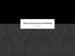 Delco Hi-Q Hall of Honor