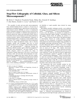 Stop-Flow Lithography of Colloidal, Glass, and Silicon