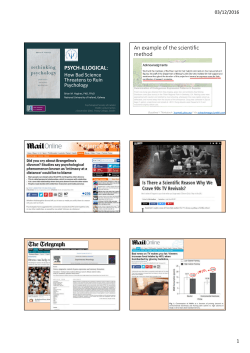 PSYCH-ILLOGICAL: An example of the scientific method
