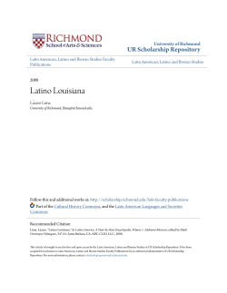 Latino Louisiana - UR Scholarship Repository