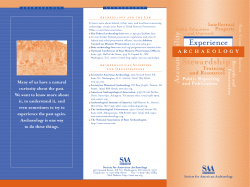 Experience Archaeology - Society for American Archaeology