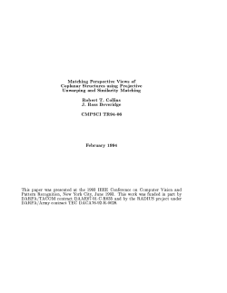 Matching Perspective Views of Coplanar