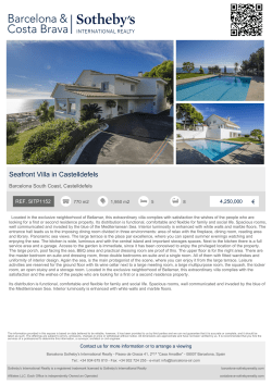 Seafront Villa in Castelldefels - Barcelona Sotheby`s International