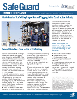 Guidelines for Scaffolding Inspection and Tagging