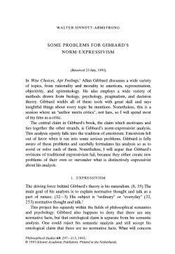 Some problems for Gibbard`s norm-expressivism