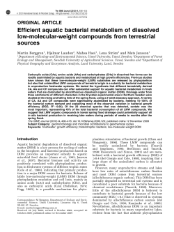 Efficient aquatic bacterial metabolism of dissolved low