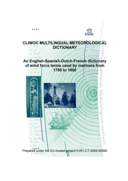 a dictionary of nautical weather terms 1750 &ndash; 1850