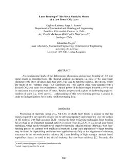 Laser Bending of Thin Metal Sheets by Means of