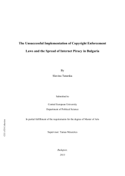 The Unsuccessful Implementation of Copyright Enforcement Laws