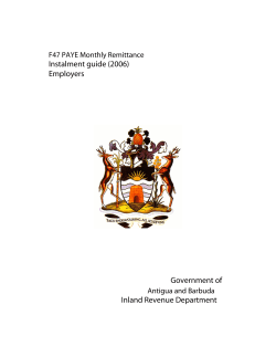 (PAYE) Employer`s Guide 2006 - Antigua and Barbuda
