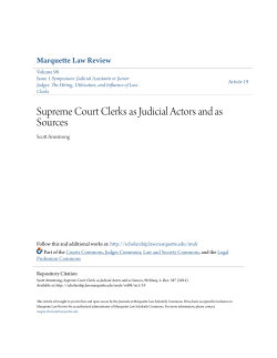 Supreme Court Clerks as Judicial Actors and as Sources