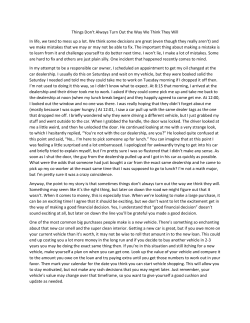 Things Don`t Always Turn Out the Way We Think They Will In life, we