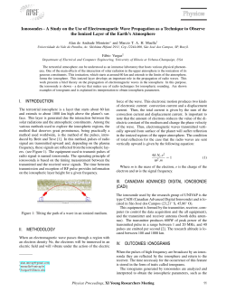 Ionosondes - A Study on the Use of Electromagnetic