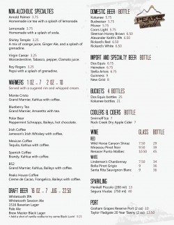 Domestic Beer Bottle Import and Specialty Beer Bottle