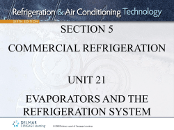 section 5 commercial refrigeration unit 21 evaporators and