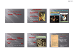 The Great Awakening and The Enlightenment