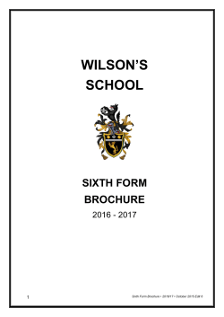 Sixth Form Brochure