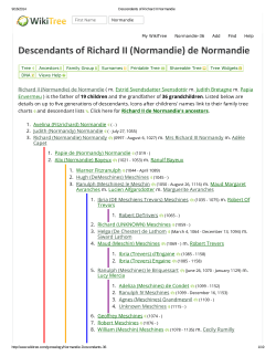 Descendants of Richard II (Normandie) de Normandie