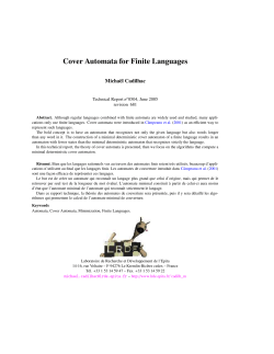 Cover Automata for Finite Languages