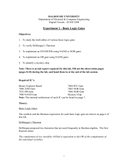 Experiment 1 - Basic Logic Gates