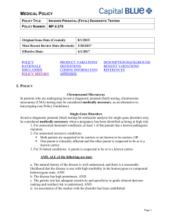 medical policy - Capital Blue Cross