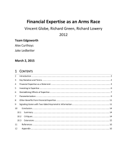 Financial Expertise as an Arms Race