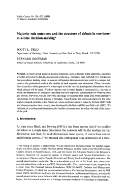 Majority rule outcomes and the structure of debate in one-issue-at