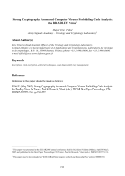 Strong Cryptography Armoured Computer Viruses