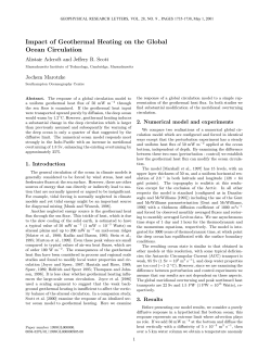 Impact of Geothermal Heating on the Global Ocean Circulation