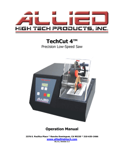 TechCut 4 Manual