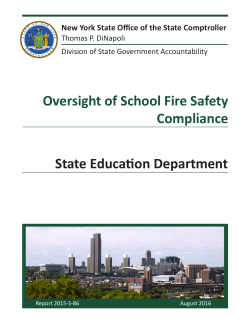 Oversight of School Fire Safety Compliance