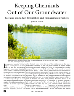 Keeping Chemicals Out of Our Groundwater