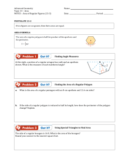 Topic 13 &ndash; Area NOTES &ndash; Area of Regular Figur