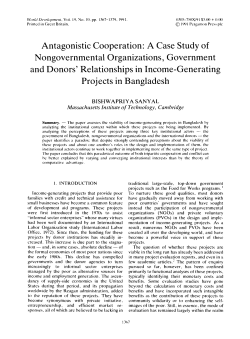 Antagonistic Cooperation: A Case Study of Nongovernmental