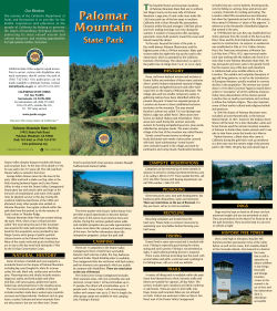 park brochure - Friends of Palomar Mountain State Park